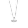 Silver Avanti Fleur De Lis Open Pendant with Adjustable 16"- 18" Trace Chain