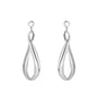 Silver Elongated Figure of 8 Drop Earrings