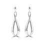Silver Elongated Figure of 8 Drop Earrings
