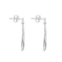 Silver Elongated Figure of 8 Drop Earrings