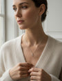 Silver Elongated Figure of Eight Pendant with 18" Chain