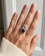 Silver Elongated Oval Blue John Ring