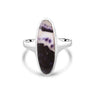 Silver Elongated Oval Blue John Ring
