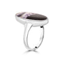 Silver Elongated Oval Blue John Ring