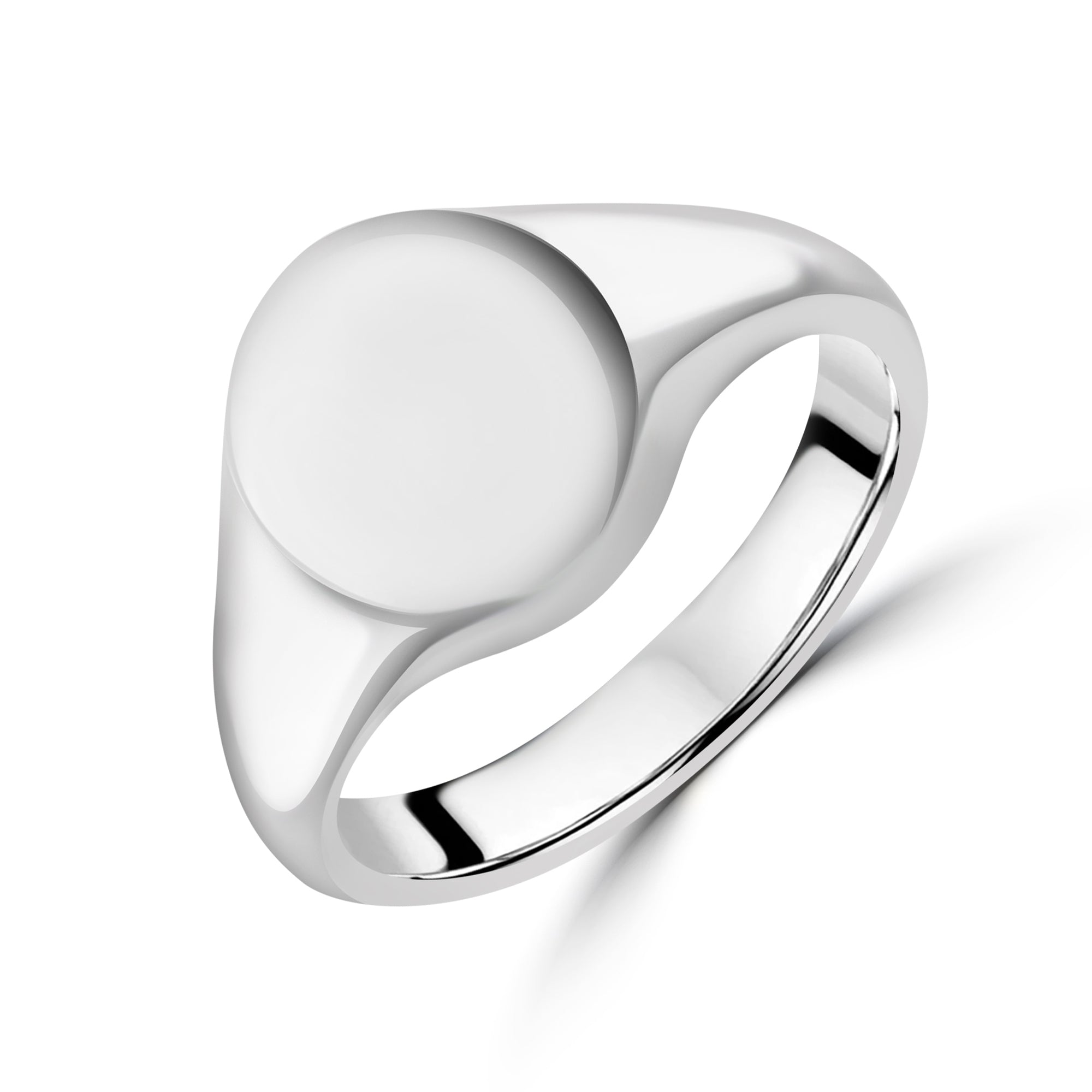 Silver Engravable Signet Ring 14mm × 12mm Oval