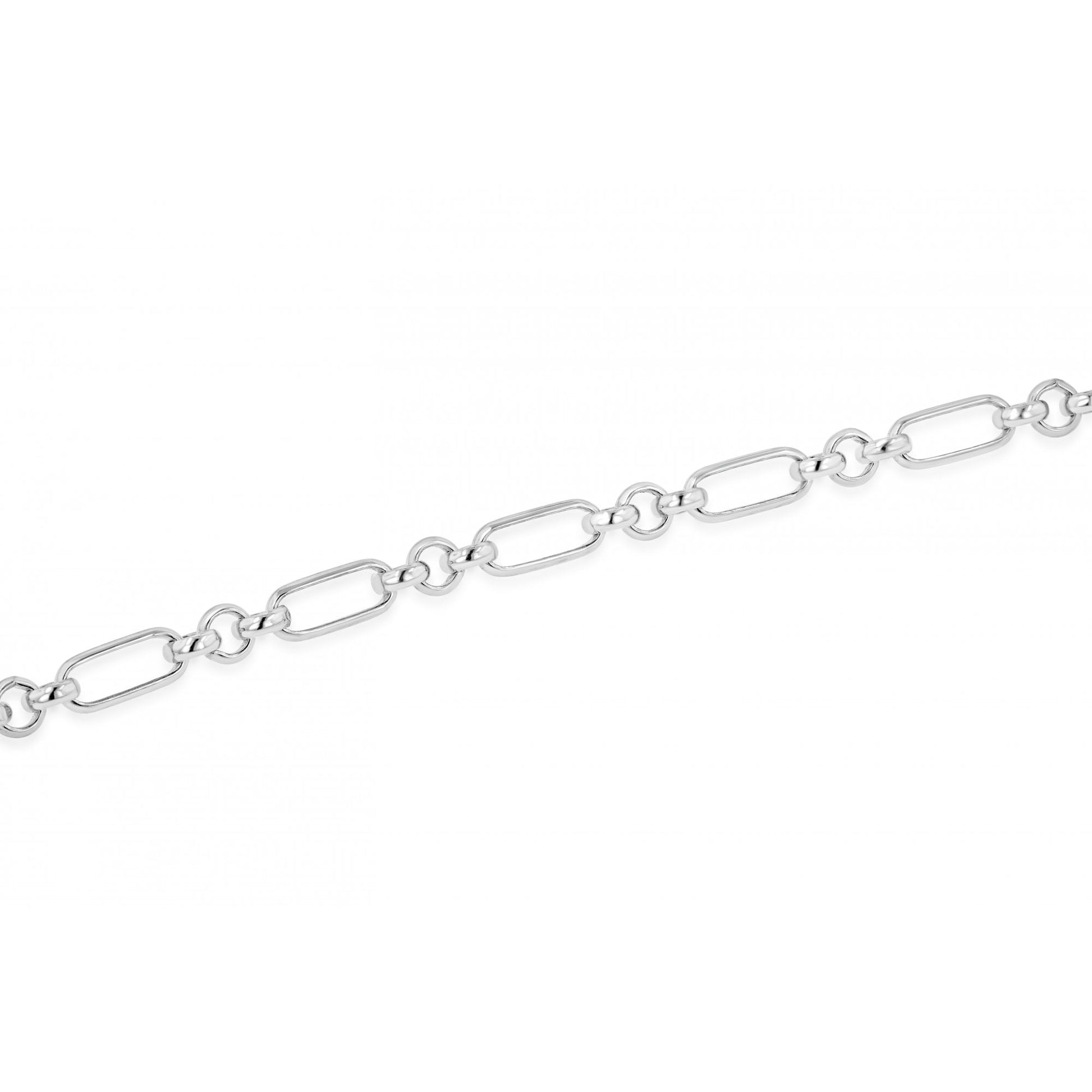 Silver Figaro Belcher Chain Bracelet