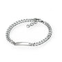 Silver ID Bar Bracelet with Diamond