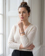 Silver Large Oval Blue John Link Bracelet
