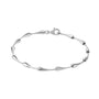 Silver Mini Long Pear-Shaped Articulated Bracelet