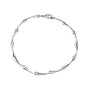 Silver Mini Long Pear-Shaped Articulated Bracelet