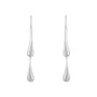 Silver Mini Long Pear Drop Earrings