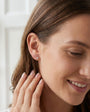 Silver 'Waves' Swirl Stud Earrings