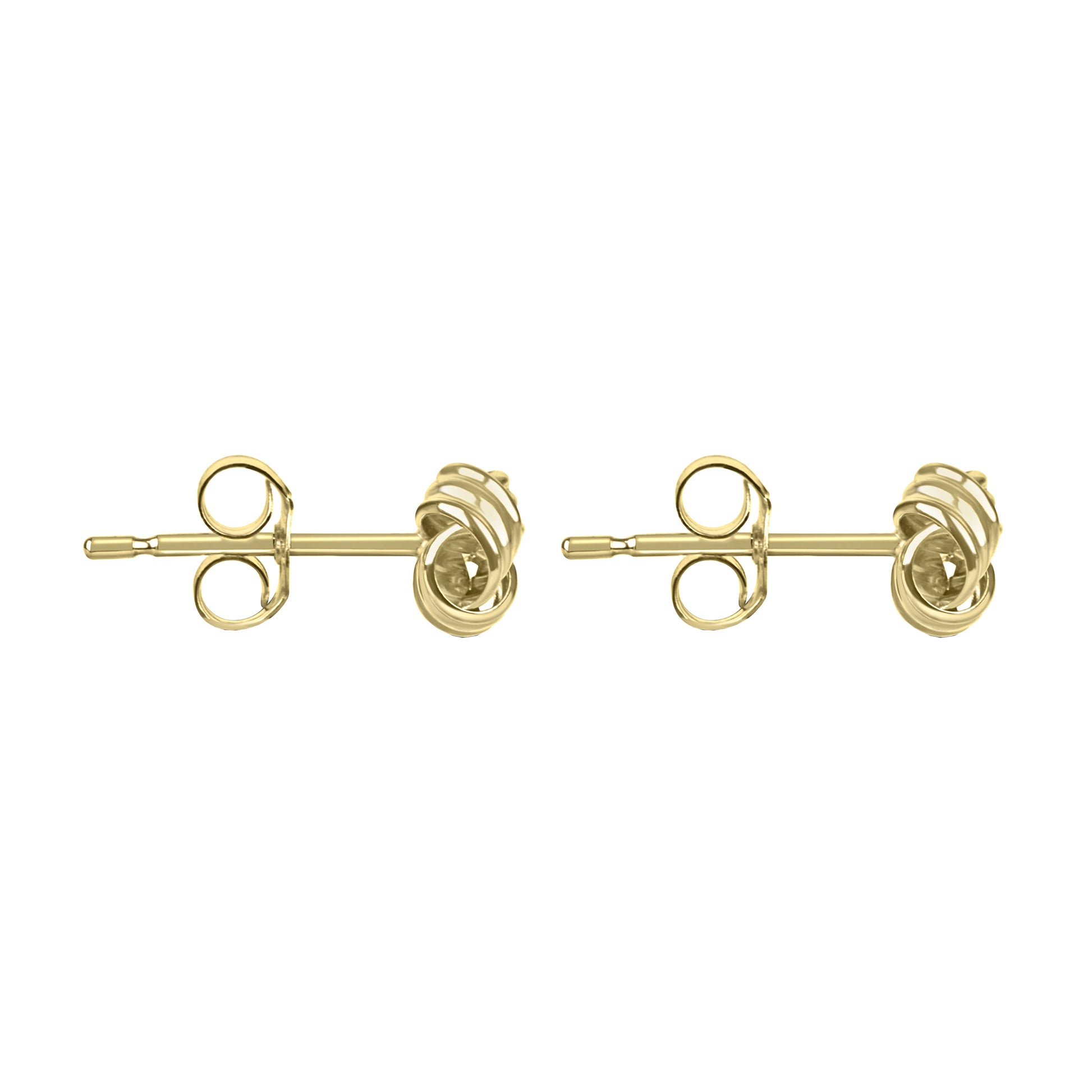 Small 9ct Yellow Gold Knot Stud Earrings