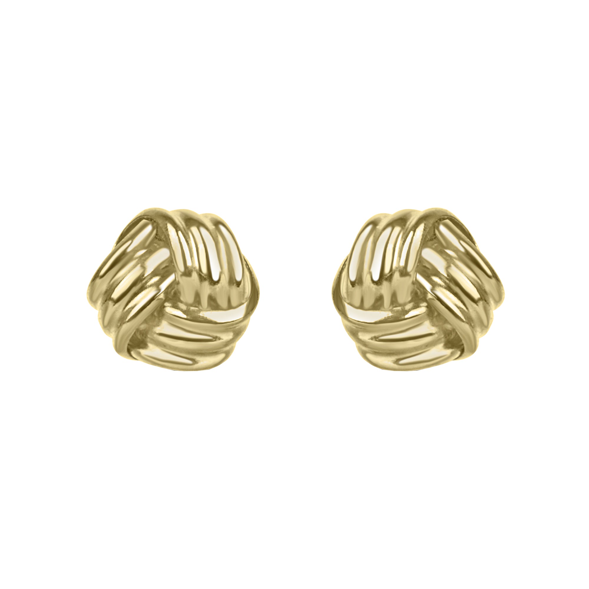 Small 9ct Yellow Gold Knot Stud Earrings