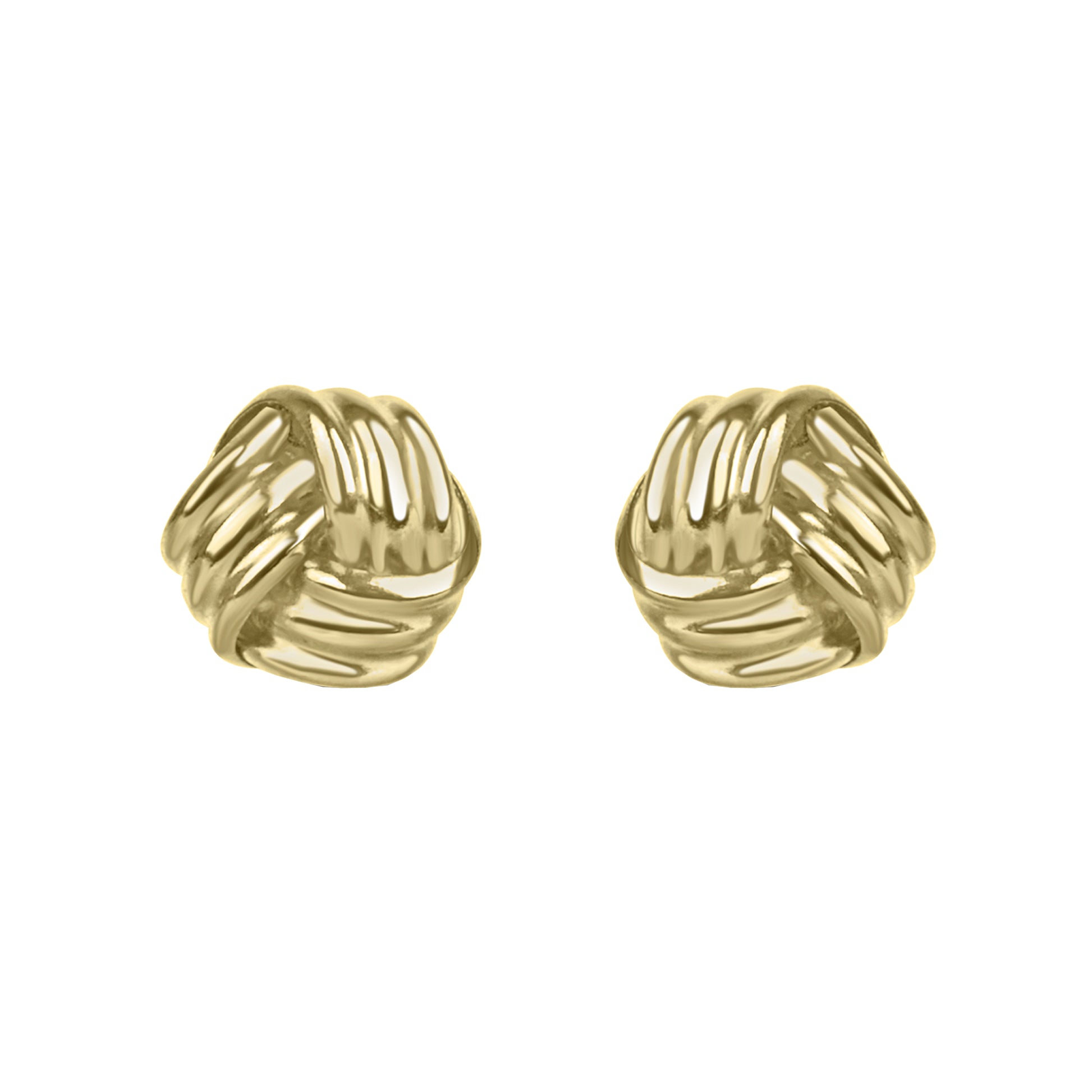 Small 9ct Yellow Gold Knot Stud Earrings