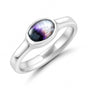 Small Oval Blue John Silver Ring