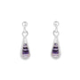 Small Teardrop Silver Blue John Earrings