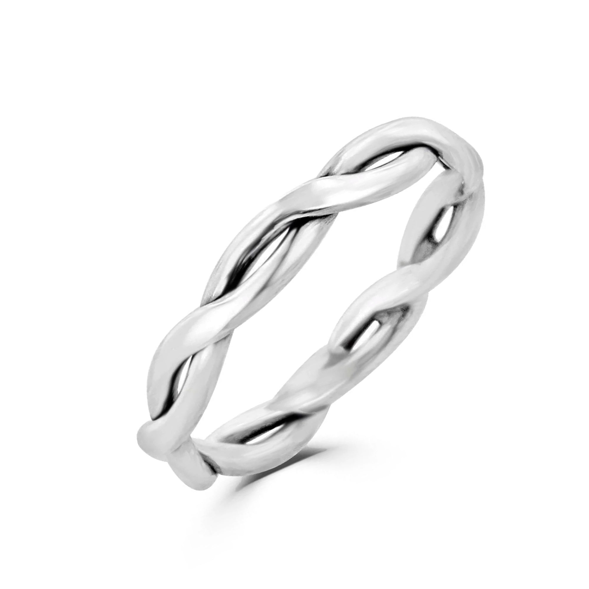 Sterling Silver 3.5mm Hand Twisted Band Ring