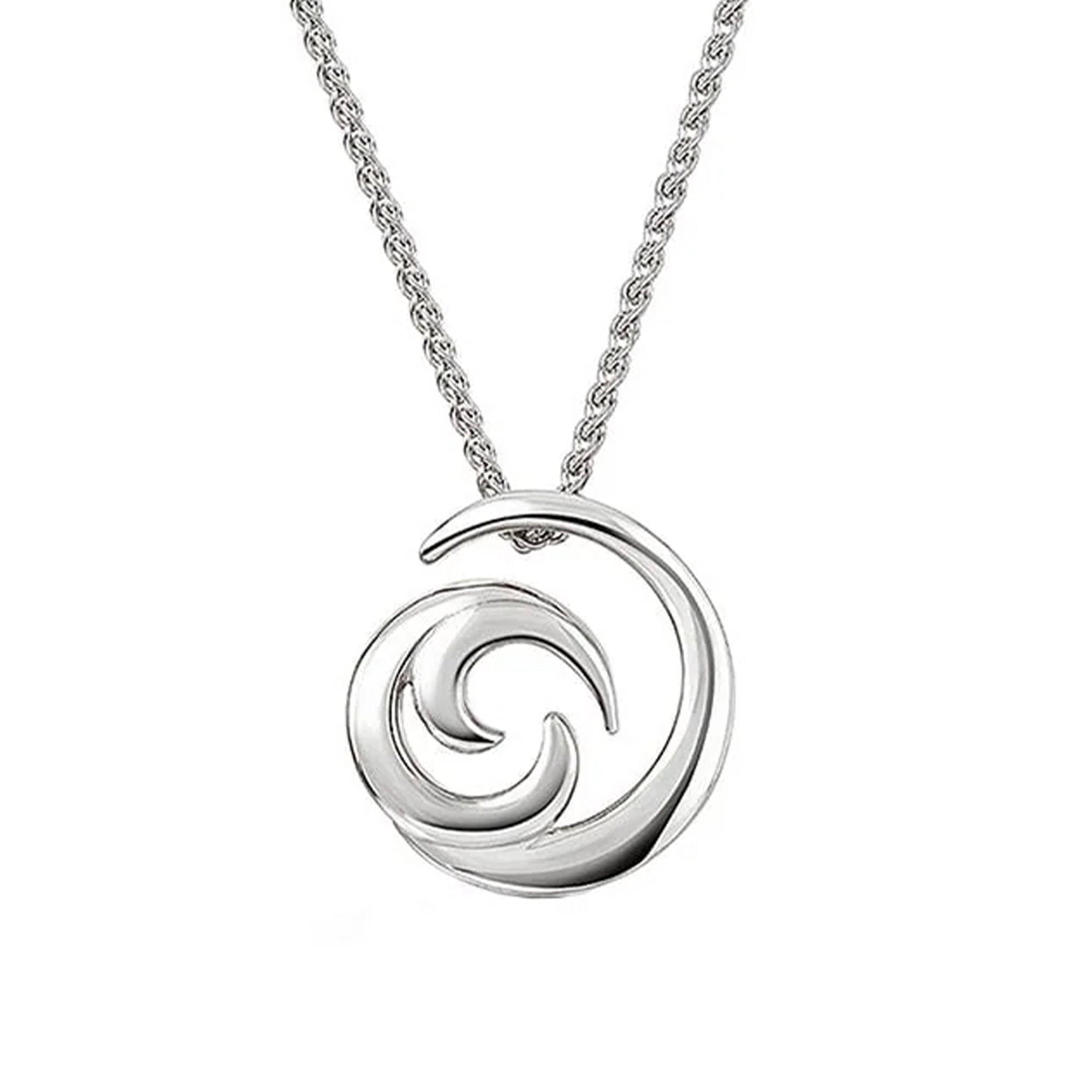 Sterling Silver Crashing Waves Pendant and Chain