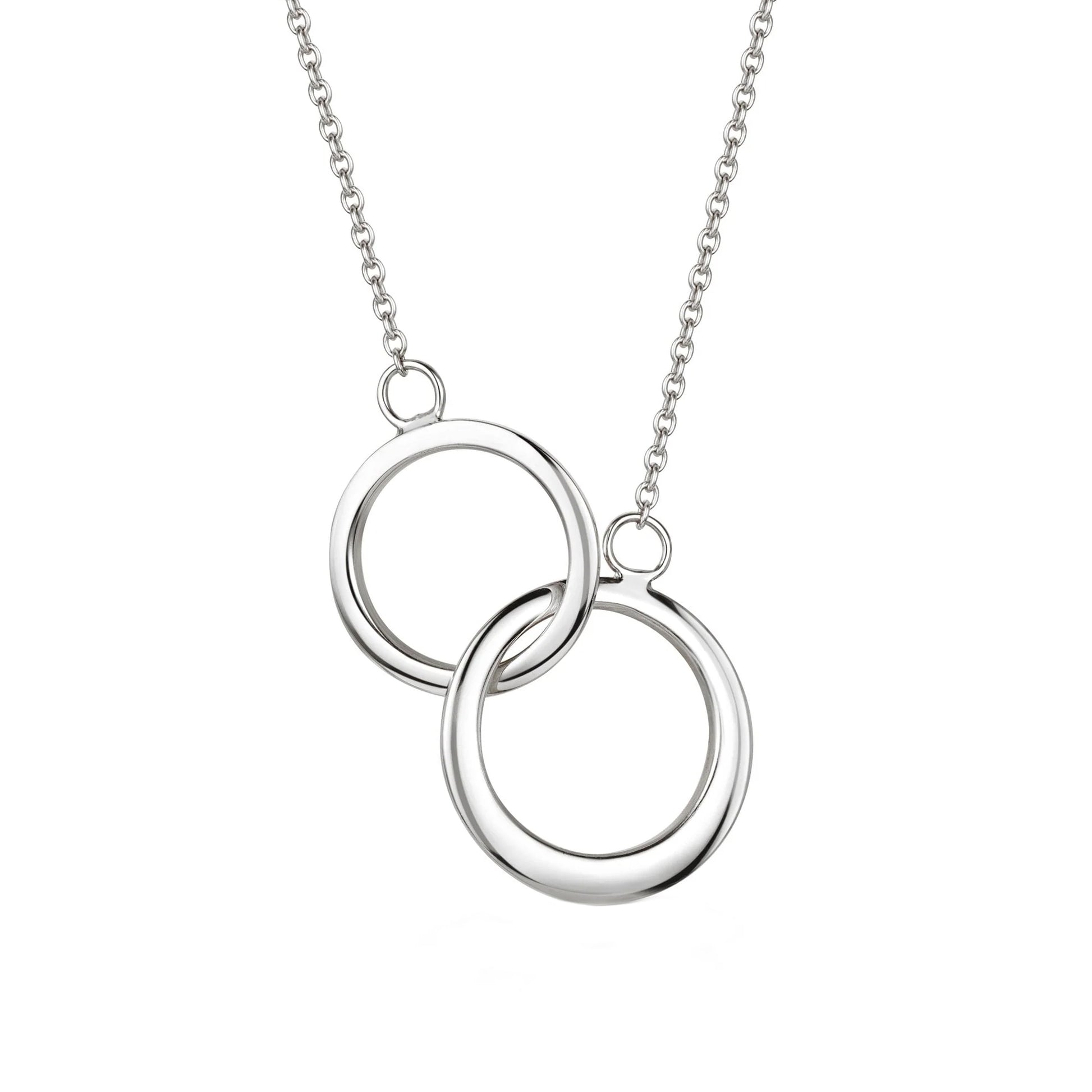 Sterling Silver Interlocking Circles Necklace