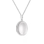 Sterling Silver Oval Locket and Chain