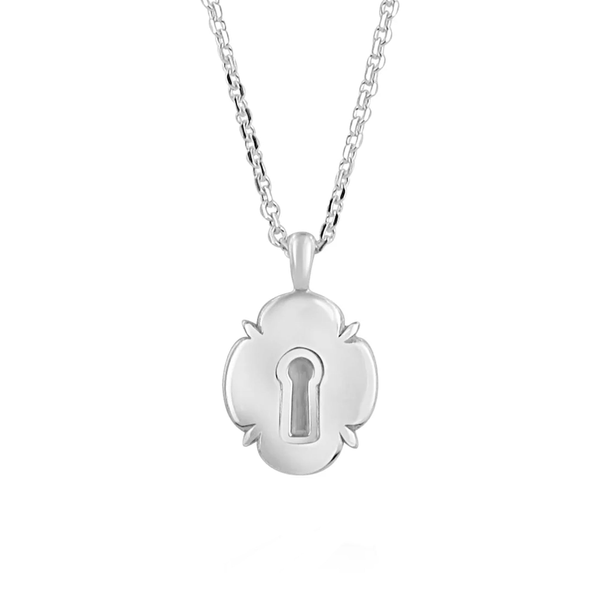 Sterling Silver Padlock Pendant and Chain (key pendant also available)