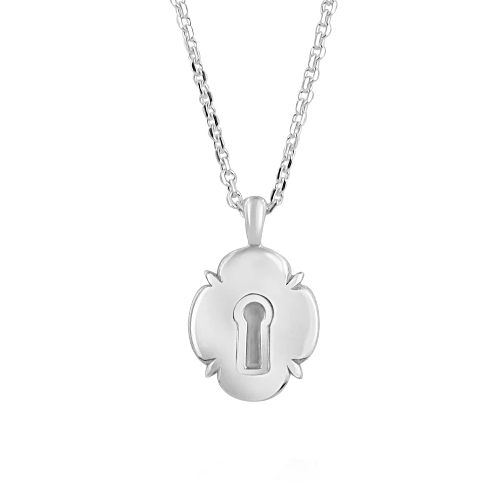 Sterling Silver Padlock Pendant and Chain (key pendant also available)