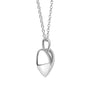Sterling Silver Polished Plump Heart Necklace