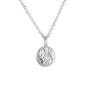 Sterling Silver Round Disc 'Lunar' Pendant With Adjustable Chain