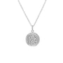 Sterling Silver Round St. Christopher with Matt Back with Extendable Silver Fine Trace Chain