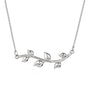 Sterling Silver Six Leaf Branch Necklace