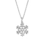 Sterling Silver Small Winter Snowflake Necklace