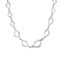 Sterling Silver Twisted Open Link Graduated Necklace