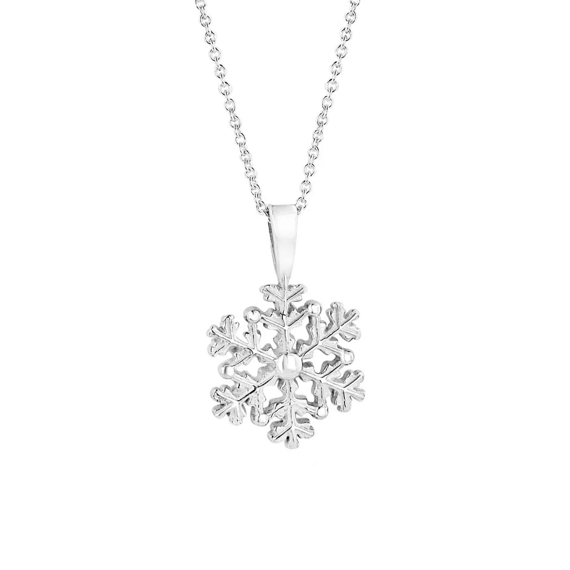 Sterling Silver Winter Snowflake Necklace