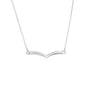 Sterling Silver Wishbone Shaped Necklace