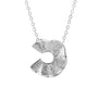 Sterling Silver Abstract Textured U-Shaped Necklace