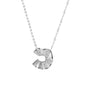Sterling Silver Abstract Textured U-Shaped Necklace