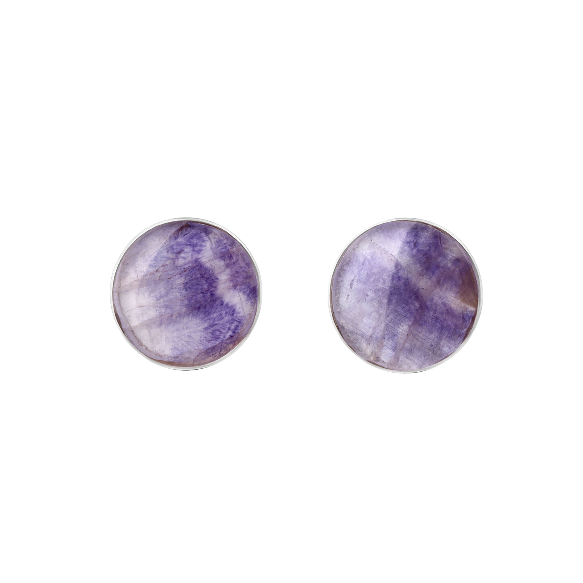 Sterling Silver Blue John Stud Earrings
