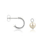 Sterling Silver Cultured Freshwater Pearl Charms (For Hoop Earrings Sold Separately)