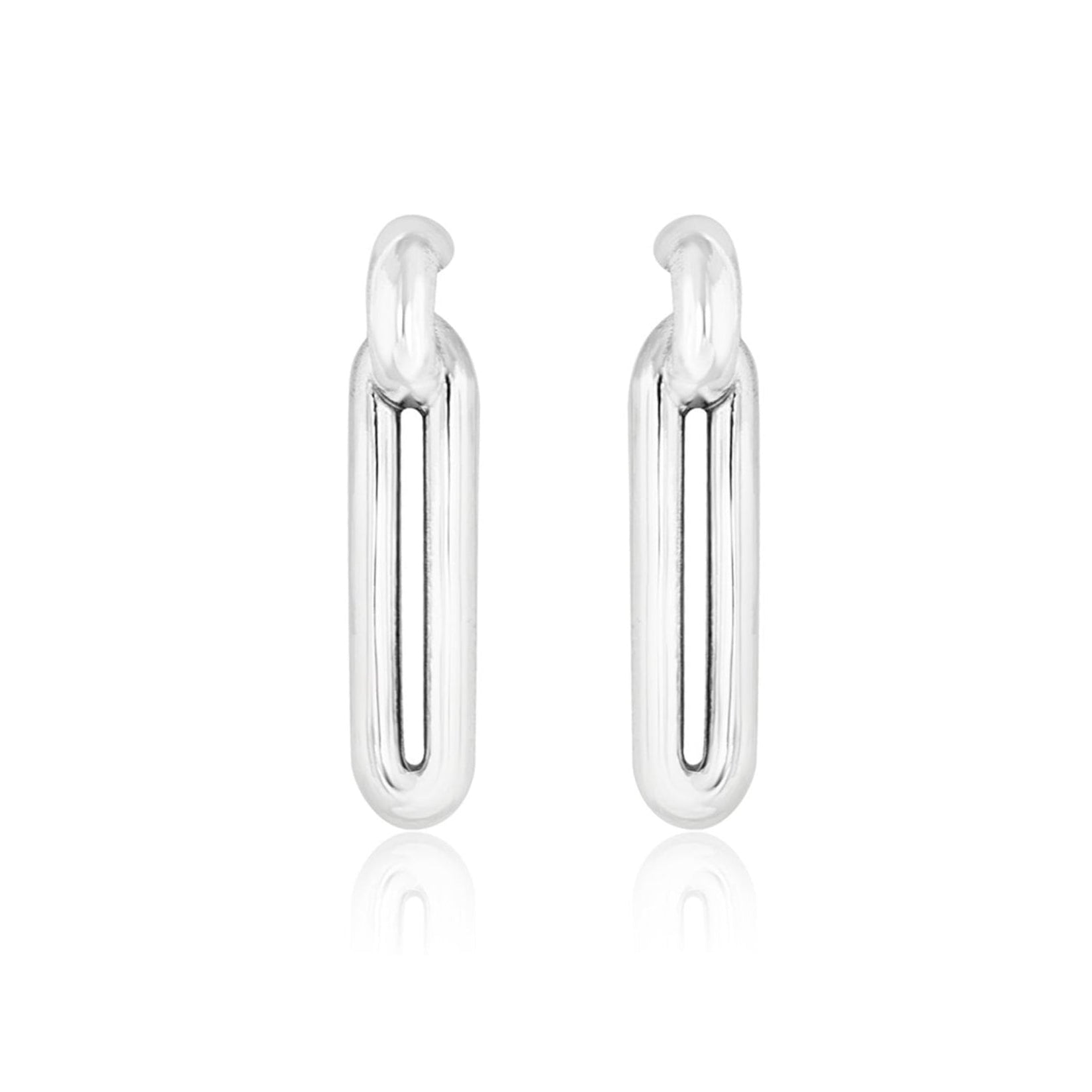 Sterling Silver Double Bar Drop Earrings