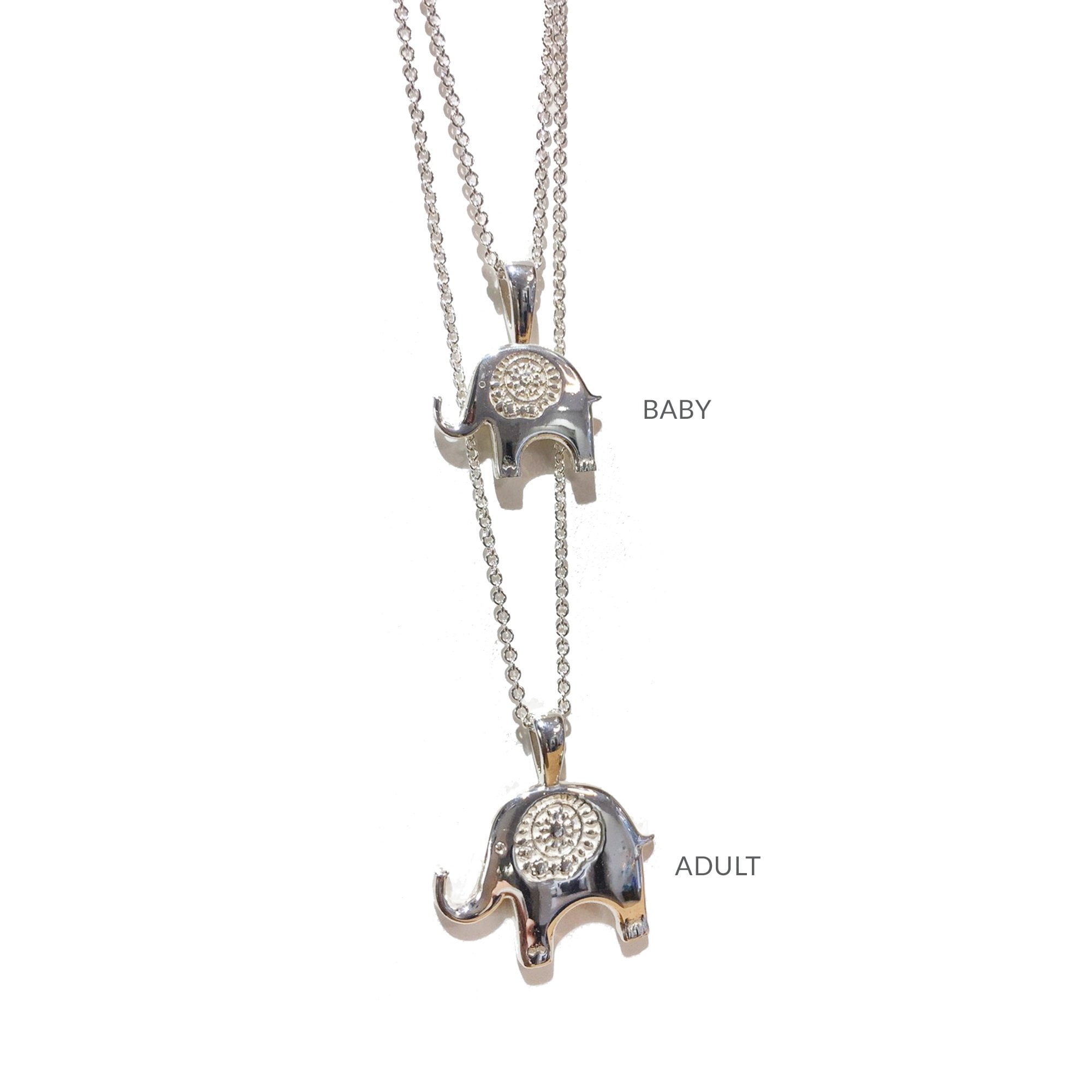 Sterling Silver 'Isabella Peatfield Charity' Adult Elephant Necklace