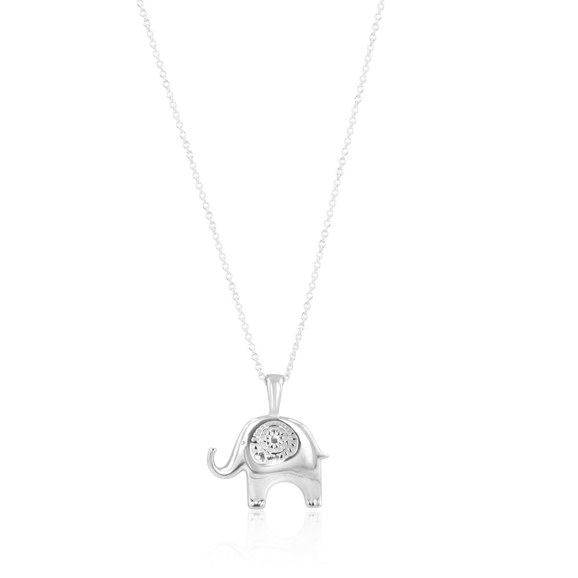 Sterling Silver 'Isabella Peatfield Charity' Adult Elephant Necklace