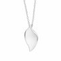 Sterling Silver Leaf Polished Finish Necklace