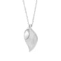 Sterling Silver Leaf Satin Finish Necklace