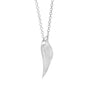 Sterling Silver Leaf Satin Finish Necklace