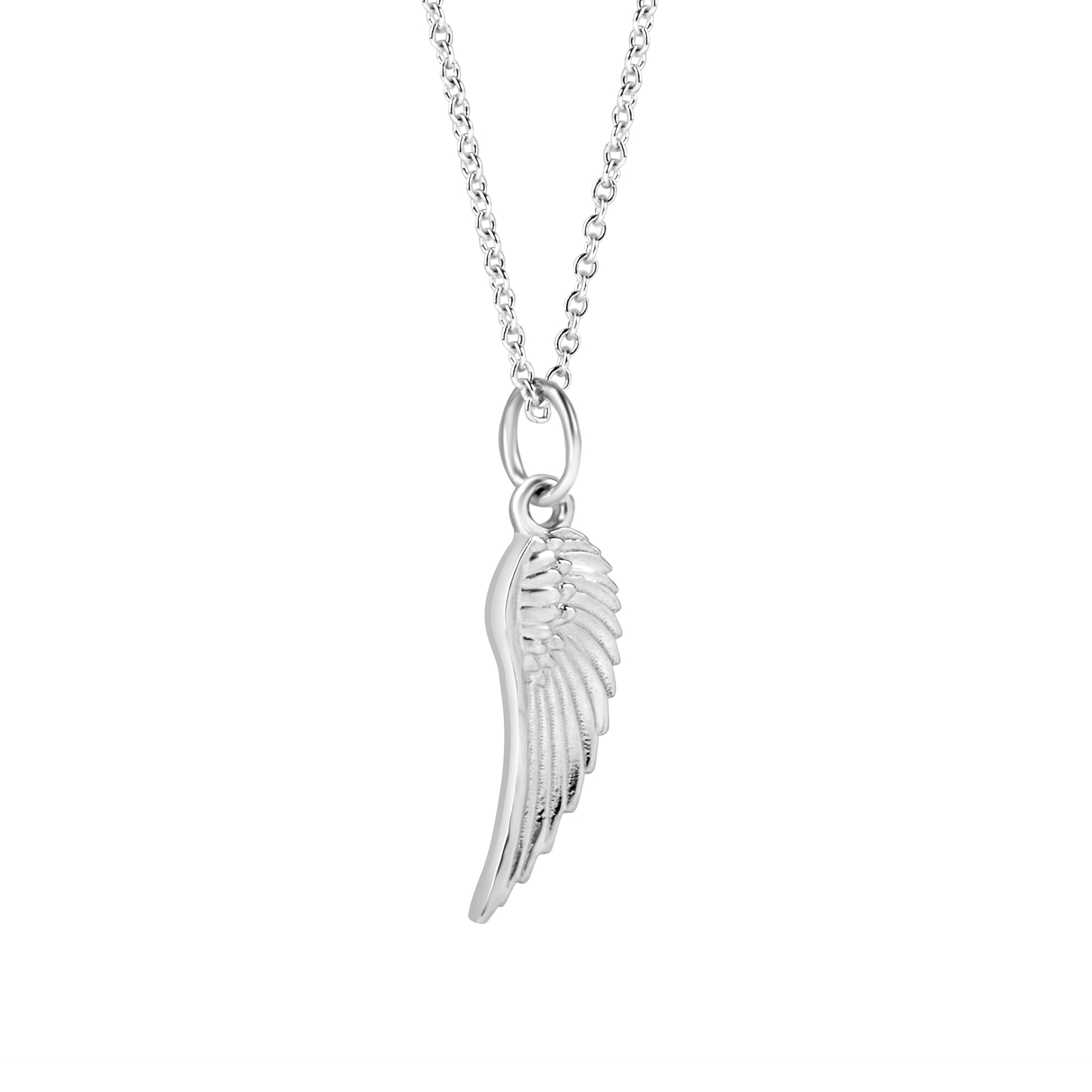 Sterling Silver Mini Feather Wing Necklace