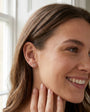 Sterling Silver Open Circle Ball Stud Earrings