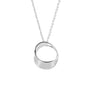Sterling Silver Open Cushion Shape Necklace