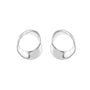 Sterling Silver Open Twisted Circular Polished Stud Earrings