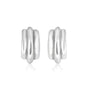 Sterling Silver Organic Three Loop Stud Earrings